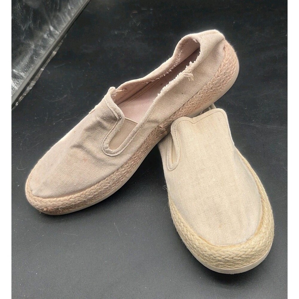 Esprit Womens Shoes Slip On Natural Textile Espadrille Shoes Size 9